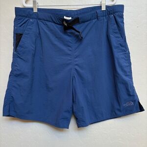 North Face Shorts Men's Belted Nylon‎ Hiking Swim Trunks Outdoor Pockets Medium